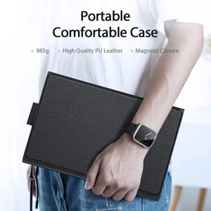 کیف کلاسوری کیبورد دار دوکس دوکیس مدل Tri-Fold مناسب برای تبلت سامسونگ Galaxy Tab S8 Ultra X900/X906