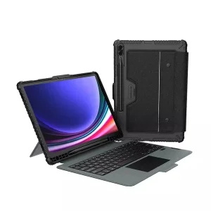 کیف کلاسوری کیبورددار نیلکین مدل Bumper Combo Backlit Keyboard مناسب برای تبلت سامسونگ Galaxy Tab S10 Plus/S9 Plus
