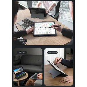 کیف کلاسوری کیبورددار نیلکین مدل Bumper Combo Backlit Keyboard مناسب برای تبلت سامسونگ Galaxy Tab S10 Plus/S9 Plus