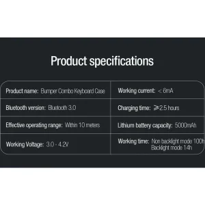 کیف کلاسوری کیبورددار نیلکین مدل Bumper Combo Backlit Keyboard مناسب برای تبلت سامسونگ Galaxy Tab S10 Plus/S9 Plus