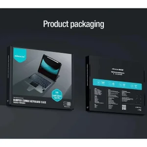 کیف کلاسوری کیبورددار نیلکین مدل Bumper Combo Backlit Keyboard مناسب برای تبلت سامسونگ Galaxy Tab S10 Plus/S9 Plus