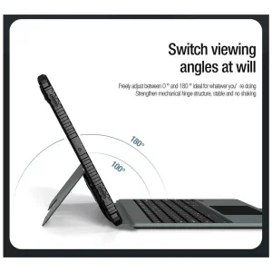 کیف کلاسوری کیبورددار نیلکین مدل Bumper Combo Backlit Keyboard مناسب برای تبلت سامسونگ Galaxy Tab S10 Plus/S9 Plus