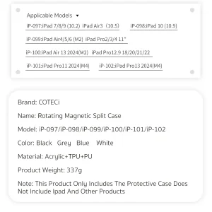 کیف کلاسوری کوتتسی مدل IP-101 مناسب برای تبلت اپل 11 اینچ Ipad Pro  11 2024