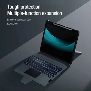کیف کیبورددار نیلکین مدل Bumper Combo Backlit Keyboard مناسب برای تبلت  Apple iPad Air 13-inchh اپل (2024 M2/2025 M3/2026 M4), Apple iPad Pro 12.9-inch (2020/2021/2022)