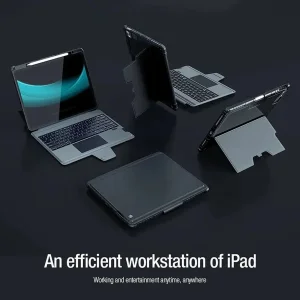 کیف کیبورددار نیلکین مدل Bumper Combo Backlit Keyboard مناسب برای تبلت  Apple iPad Air 13-inchh اپل (2024 M2/2025 M3/2026 M4), Apple iPad Pro 12.9-inch (2020/2021/2022)