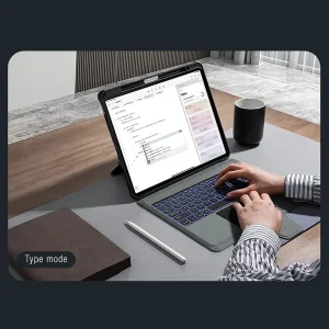 کیف کیبورددار نیلکین مدل Bumper Combo Backlit Keyboard مناسب برای تبلت  Apple iPad Air 13-inchh اپل (2024 M2/2025 M3/2026 M4), Apple iPad Pro 12.9-inch (2020/2021/2022)