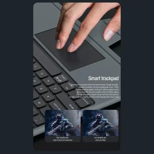 کیف کیبورددار نیلکین مدل Bumper Combo Backlit Keyboard مناسب برای تبلت  Apple iPad Air 13-inchh اپل (2024 M2/2025 M3/2026 M4), Apple iPad Pro 12.9-inch (2020/2021/2022)