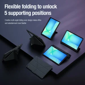 کیف کلاسوری نیلکین مدل Bumper Pro Multi-angle folding style مناسب برای تبلت سامسونگ Galaxy Tab S10 FE Plus