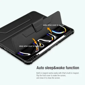 کیف کلاسوری نیلکین مدل Bumper Leather Pro مناسب برای تبلت Apple iPad Air 2025-11 Inch، Apple iPad Air 2024-11 Inch، Apple iPad Pro 2022-11 Inch، Apple iPad Pro 2021-11 Inch، Apple iPad Pro 2020-11 Inch، Apple iPad Air 2022 5th Generation-10.9 inch