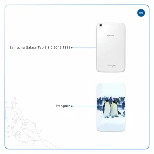 برچسب پوششی ماهوت مدل Penguin مناسب برای تبلت سامسونگ Galaxy Tab 3 8.0 2013 T311