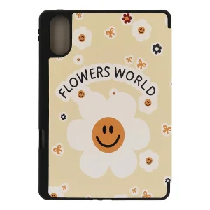 کیف کلاسوری دی کیس مدل Flowers مناسب برای تبلت شیائومی Redmi Pad Pro-12.1 inch
