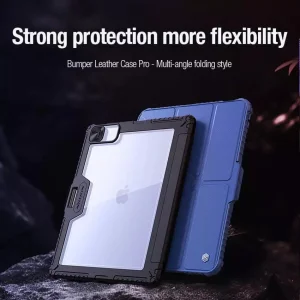 کیف کلاسوری نیلکین مدل Bumper Leather Pro Multi-angle folding مناسب برای تبلت اپل iPad Air 13 2026/ iPad Pro 13 2025/ iPad Air 13 2025