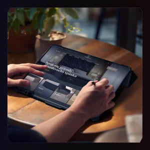 کیف کلاسوری نیلکین مدل Bumper Leather Pro Multi-angle folding مناسب برای تبلت اپل iPad Air 13 2026/ iPad Pro 13 2025/ iPad Air 13 2025