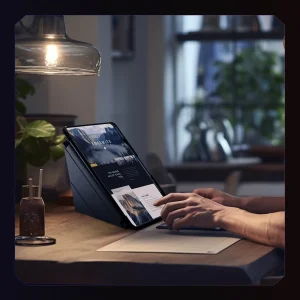 کیف کلاسوری نیلکین مدل Bumper Leather Pro Multi-angle folding مناسب برای تبلت اپل iPad Air 13 2026/ iPad Pro 13 2025/ iPad Air 13 2025