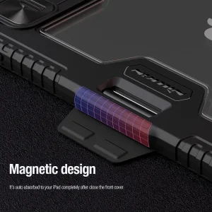 کیف کلاسوری نیلکین مدل Bumper Leather Pro Multi-angle folding مناسب برای تبلت اپل iPad Air 13 2026/ iPad Pro 13 2025/ iPad Air 13 2025