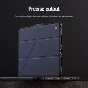 کیف کلاسوری نیلکین مدل Bumper Leather Pro Multi-angle folding مناسب برای تبلت اپل iPad Air 13 2026/ iPad Pro 13 2025/ iPad Air 13 2025