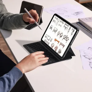 کیف کلاسوری کیبورد دار بیسوس مدل Brilliance B401-04 مناسب برای تبلت اپل iPad Pro 12.9