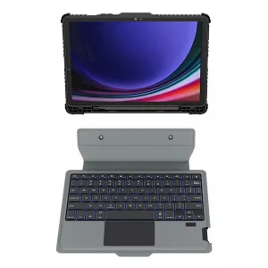 کیف کلاسوری کیبورد دار نیلکین مدل Bumper Combo Backlit مناسب برای تبلت سامسونگ Galaxy Tab S9 Plus