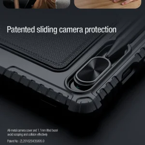 کیف کلاسوری کیبورد دار نیلکین مدل Bumper Combo Backlit مناسب برای تبلت سامسونگ Galaxy Tab S9 Plus