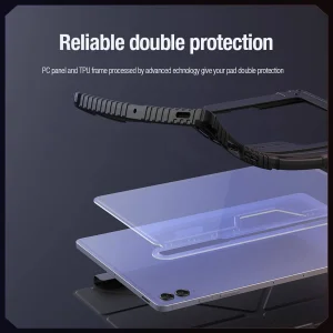 کیف کلاسوری نیلکین مدل Camshield Bumper Flip Folding مناسب برای تبلت سامسونگ Galaxy Tab S9 Fe Plus