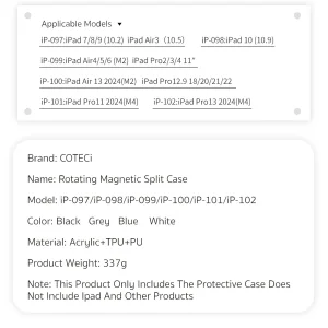 کیف کلاسوری کوتتسی مدل IP-098 مناسب برای تبلت 11 اینچ Ipad 10 / Ipad 11