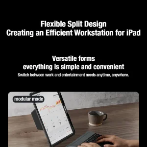 کیف کلاسوری کیبورد دار نیلکین مدل Bumper Go Keyboard مناسب برای تبلت اپل iPad Air 13 2024 / iPad Pro 12.9 2022 / 2021 / 2020
