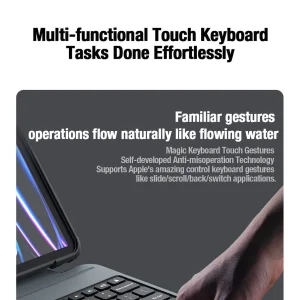 کیف کلاسوری کیبورد دار نیلکین مدل Bumper Go Keyboard مناسب برای تبلت اپل iPad Air 13 2024 / iPad Pro 12.9 2022 / 2021 / 2020