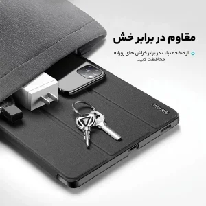 کیف کلاسوری دوکس دوکیس مدل Tri-Fold مناسب برای تبلت سامسونگ Galaxy Tab S6 Lite