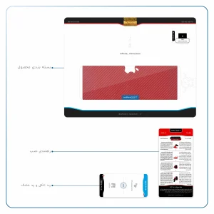 برچسب پوششی ماهوت مدل Red-Fiber مناسب برای تبلت اپل iPad Air 2 2014 A1567