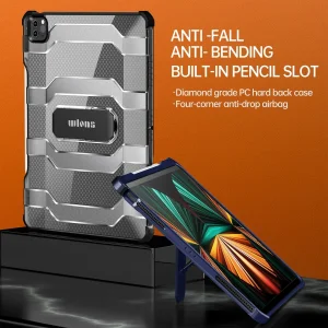 کاور سامورایی مدل Wlons مناسب برای تبلت اپل iPad Air 13 2025 / Air 13 2024 / Pro 12.9 2022 / 2021 / 2020