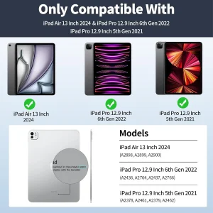 کاور سامورایی مدل Wlons مناسب برای تبلت اپل iPad Air 13 2025 / Air 13 2024 / Pro 12.9 2022 / 2021 / 2020