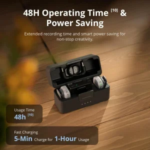 میکروفن بی سیم دی جی آی مدل  DJI Mic Mini2 1TX+Mobile RX+Charging Case با درگاه اتصال USB Type-C