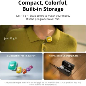 میکروفن بی سیم دی جی آی مدل  DJI Mic Mini2 1TX+Mobile RX+Charging Case با درگاه اتصال USB Type-C
