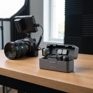 ست میکروفن بی سیم دی جی آی مدل Mic 3 دوکاربره با درگاه اتصال Type-c