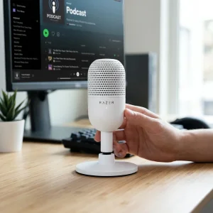 میکروفن رومیزی ریزر مدل Seiren V3 Mini White USB