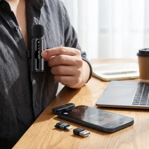 میکروفن بی سیم گرین لاین مدل GM-75X با درگاه اتصال USB-C/لایتنینگ/USB-A