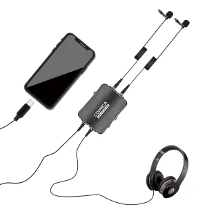 میکروفن یقه ای کامیکا مدل DUAL.LAV D03 STC با درگاه های اتصال تایپ سی و جک 3.5