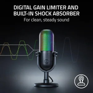 میکروفن کندانسر ریزر مدل SEIREN V3 CHOROMA با درگاه اتصال USB