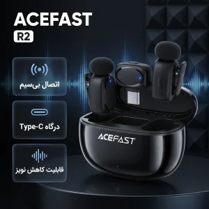 ست میکروفن بی سیم ایس فست مدل R2 با درگاه اتصال Type C