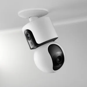 دوربین مداربسته تحت شبکه بی‌سیم شیائومی مدل C300 Dual MJSXJ22CM با لنز 3 مگاپیکسل، رزولوشن 1296×2304 پیکسل، پشتیبانی از کارت حافظه 16 تا 256 گیگ و اتصال Wi-Fi و بلوتوث