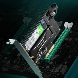 مبدل M.2 M-Key+M.2 B-Key به PCle 3.0 4X یوگرین مدل CM302-70504
