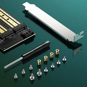 مبدل M.2 M-Key+M.2 B-Key به PCle 3.0 4X یوگرین مدل CM302-70504