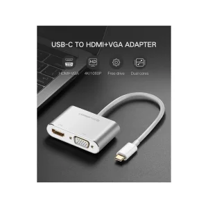 مبدل usb-C به VGA/HDMI یوگرین مدل CM162-50505