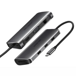 مبدل USB-C به HDMI/VGA/USB/LAN/USB-C یوگرین مدل 40873