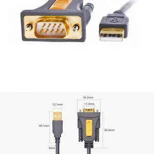کابل USB.2 به DB9-RS232 یوگرین مدل CR104-20210 طول 1 متر