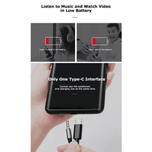 مبدل USB-C به AUX و USB-C بیسوس مدل CATL41  مناسب برای گوشی های شیائومی