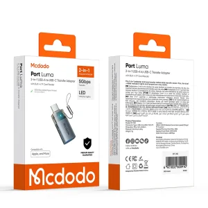 مبدل USB-A / Micro SD به USB-C مک دودو مدل OT-7600