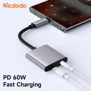 مبدل USB-C به USB-C/AUX مک دودو مدل CA-505