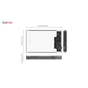 قاب SSD و هارد 2.5 اینچی اوریکو مدل 2139C3-G2-CR