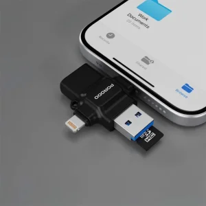 مبدل USB 3.0 OTG به Type C / USB 2.0 / لایتنینگ/ کارت‌خوان TF پرودو مدل PD-ETK09